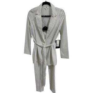 HAVE Los Angeles Pinstripe‎ Blazer Pants Set Women's Size S Suit Separates